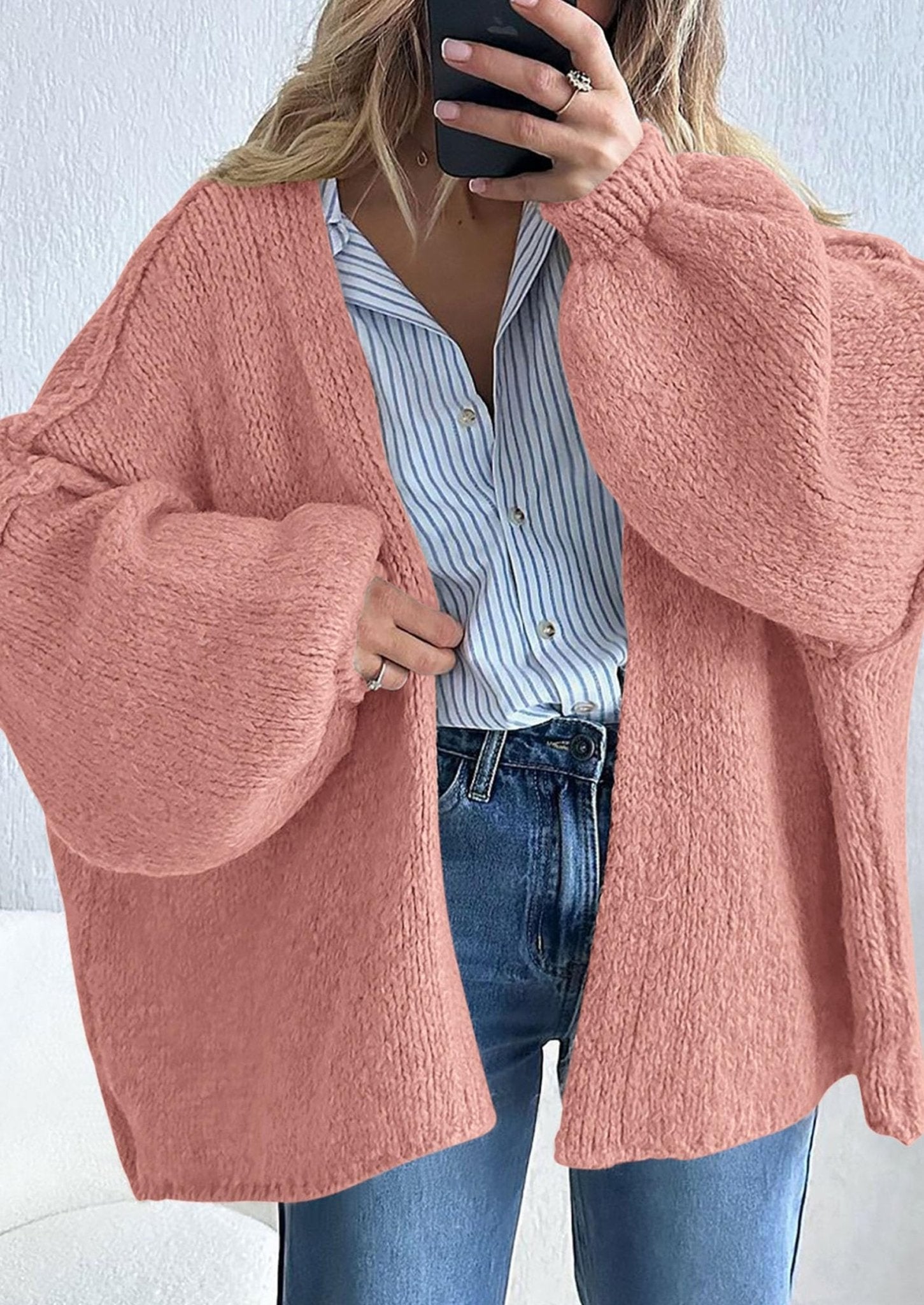 Aria | Oversized Knit Cardigan Sweater - Lora Toronto