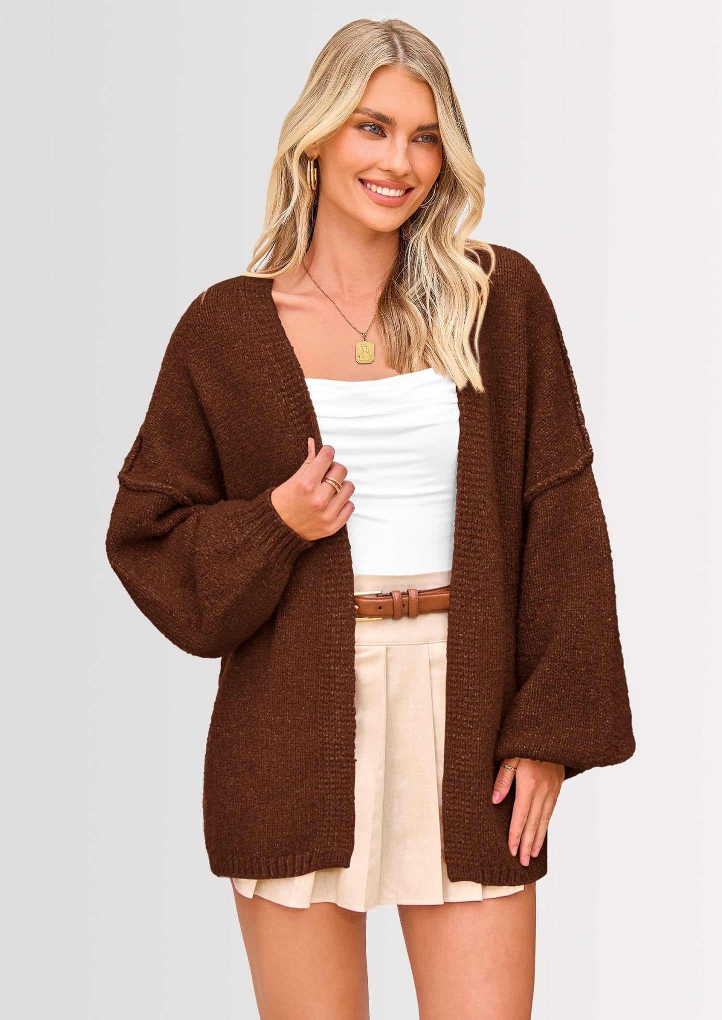 Aria | Oversized Knit Cardigan Sweater - Lora Toronto