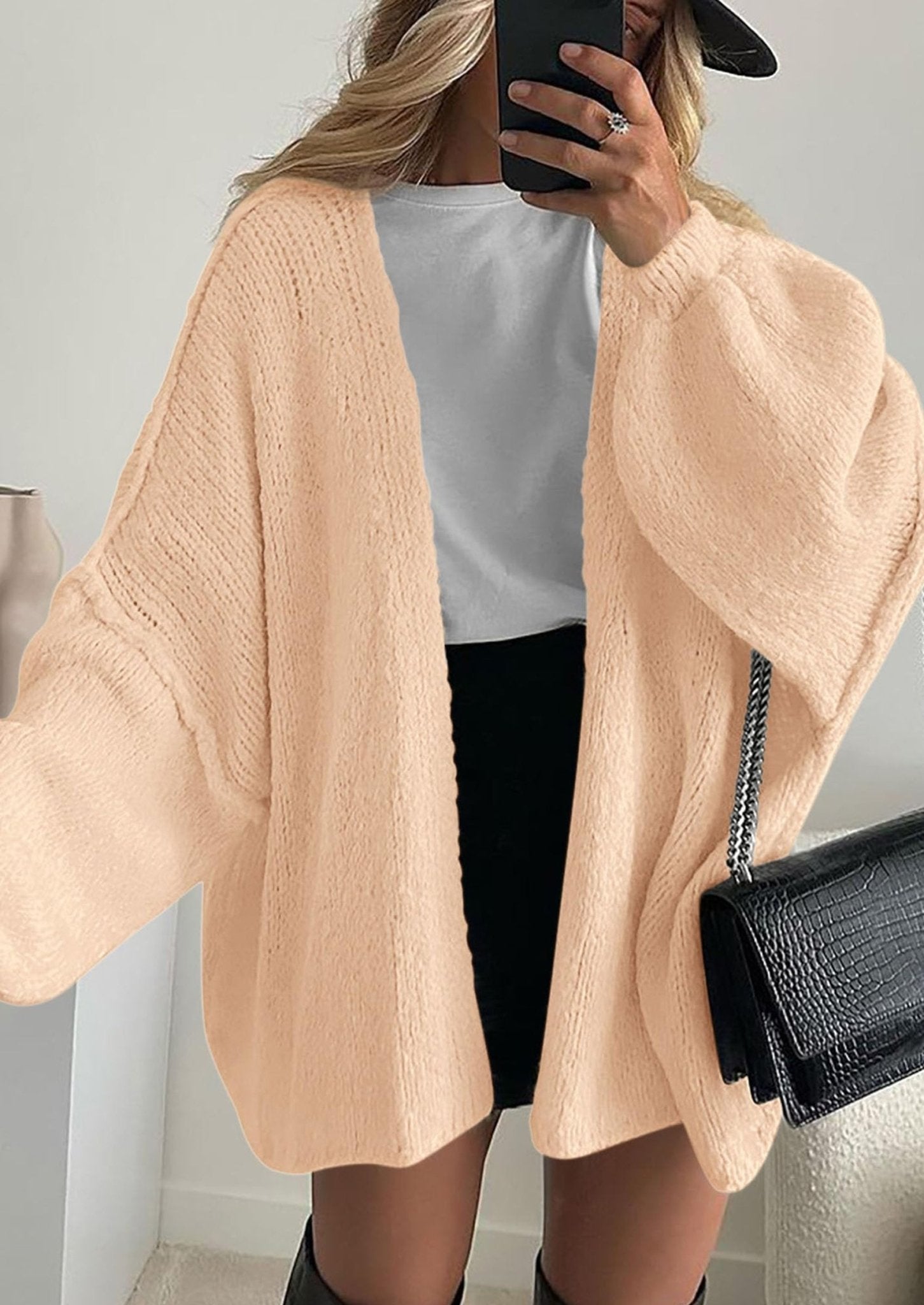 Aria | Oversized Knit Cardigan Sweater - Lora Toronto