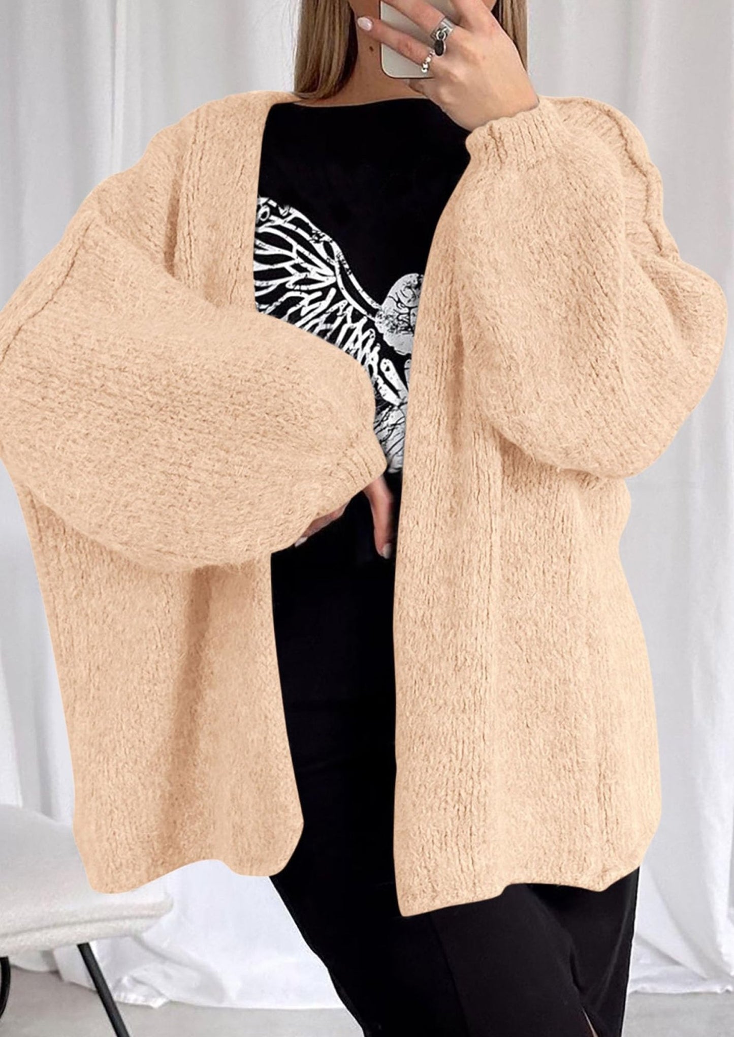Aria | Oversized Knit Cardigan Sweater - Lora Toronto