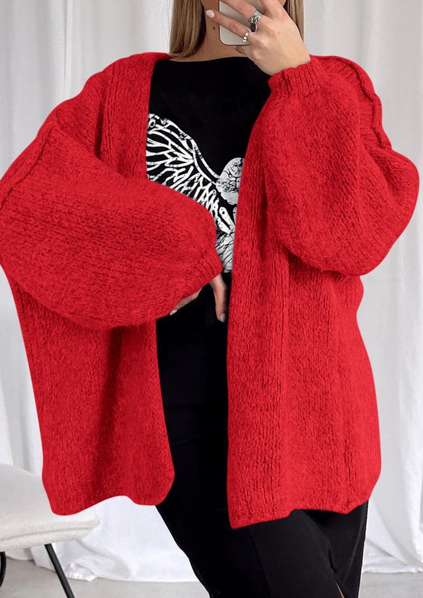 Aria | Oversized Knit Cardigan Sweater - Lora Toronto