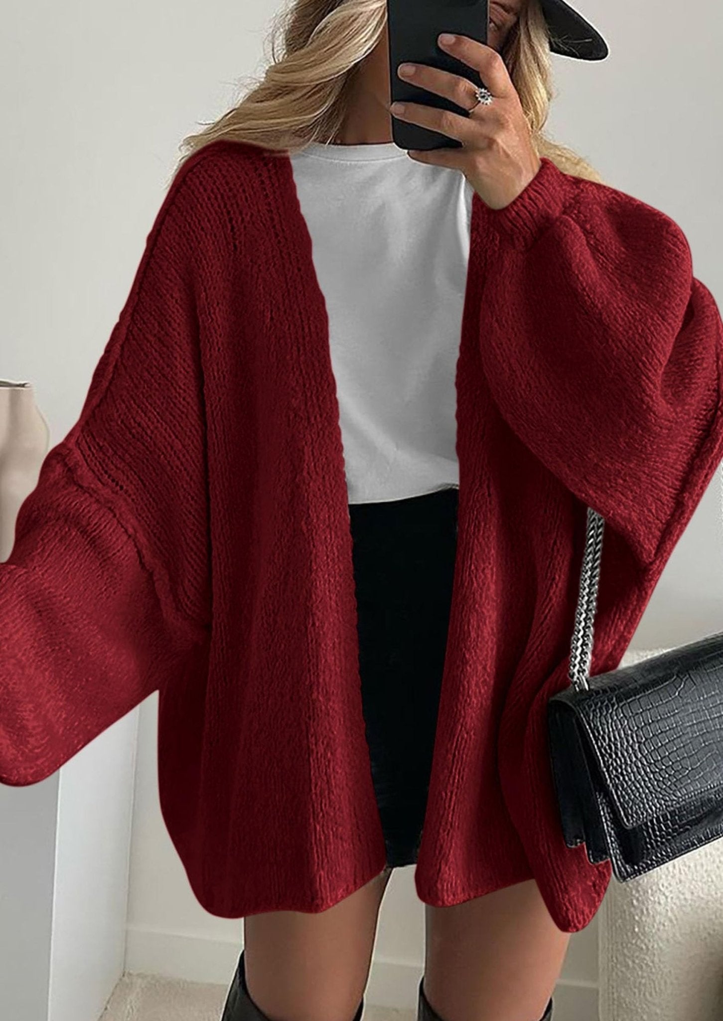 Aria | Oversized Knit Cardigan Sweater - Lora Toronto