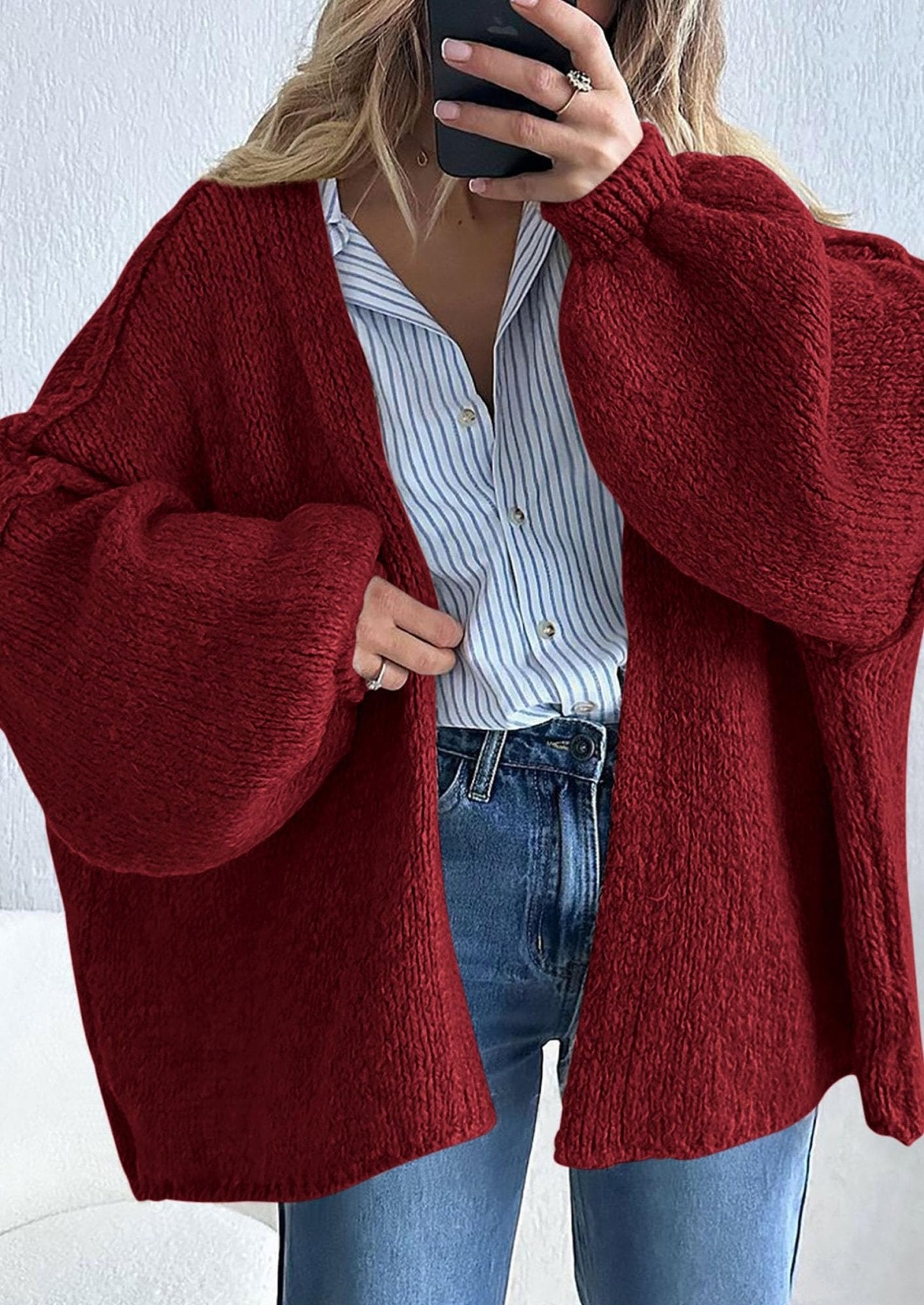 Aria | Oversized Knit Cardigan Sweater - Lora Toronto