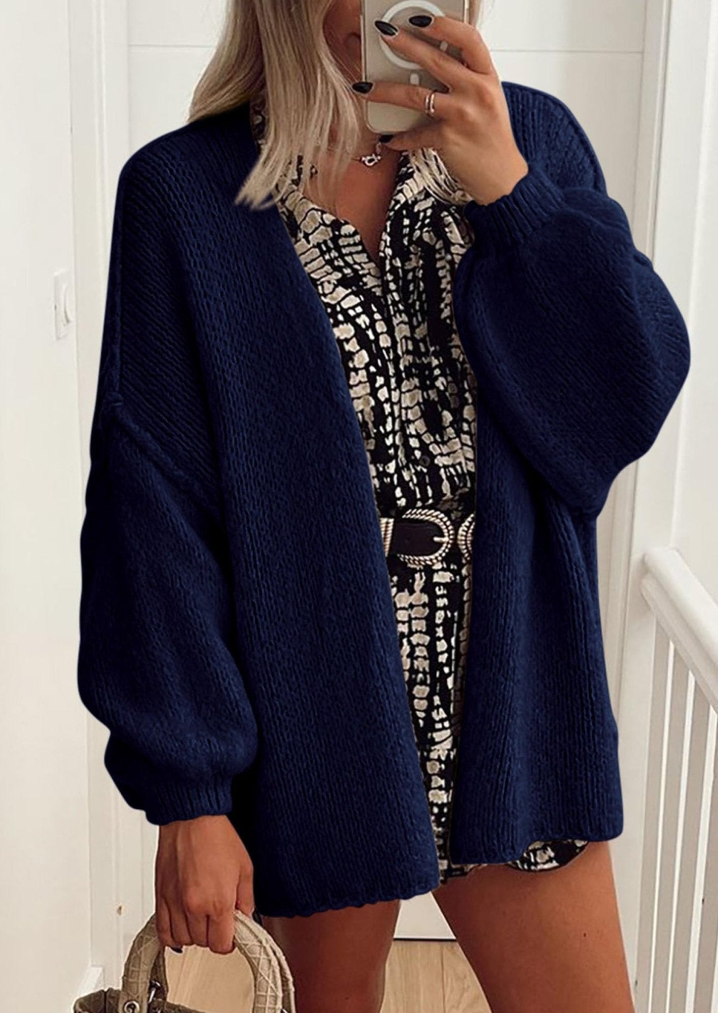 Aria | Oversized Knit Cardigan Sweater - Lora Toronto