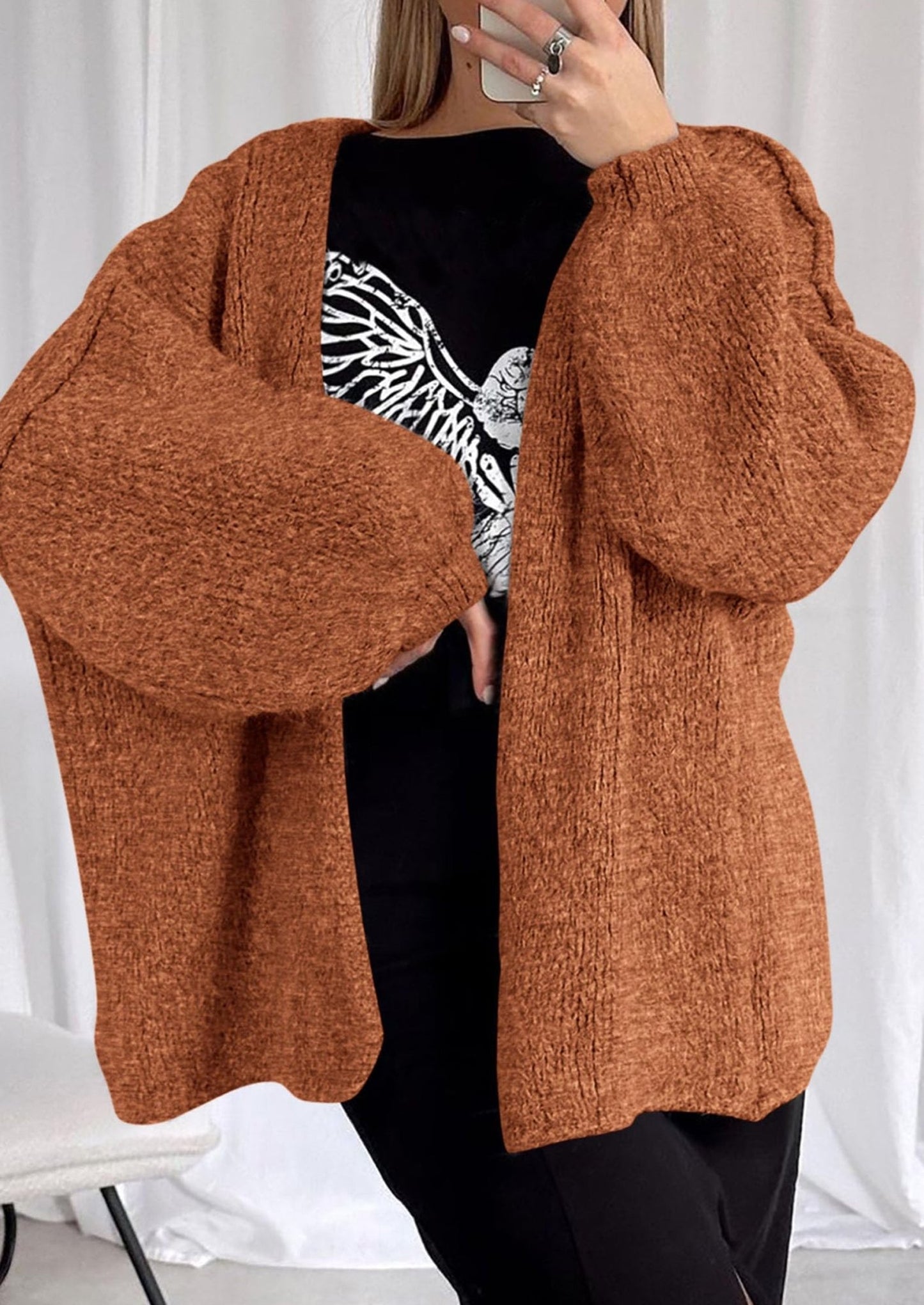 Aria | Oversized Knit Cardigan Sweater - Lora Toronto