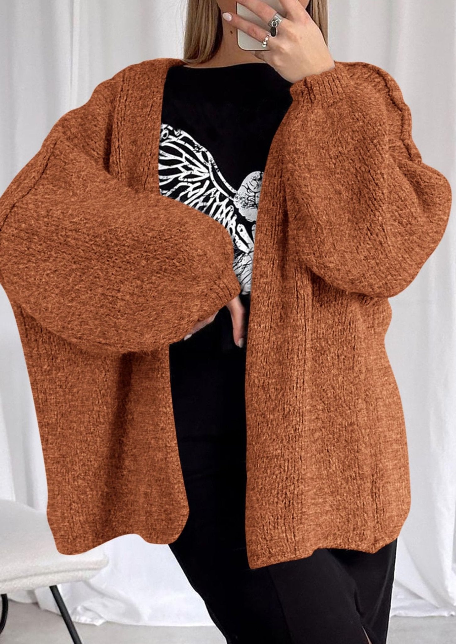 Aria | Oversized Knit Cardigan Sweater - Lora Toronto