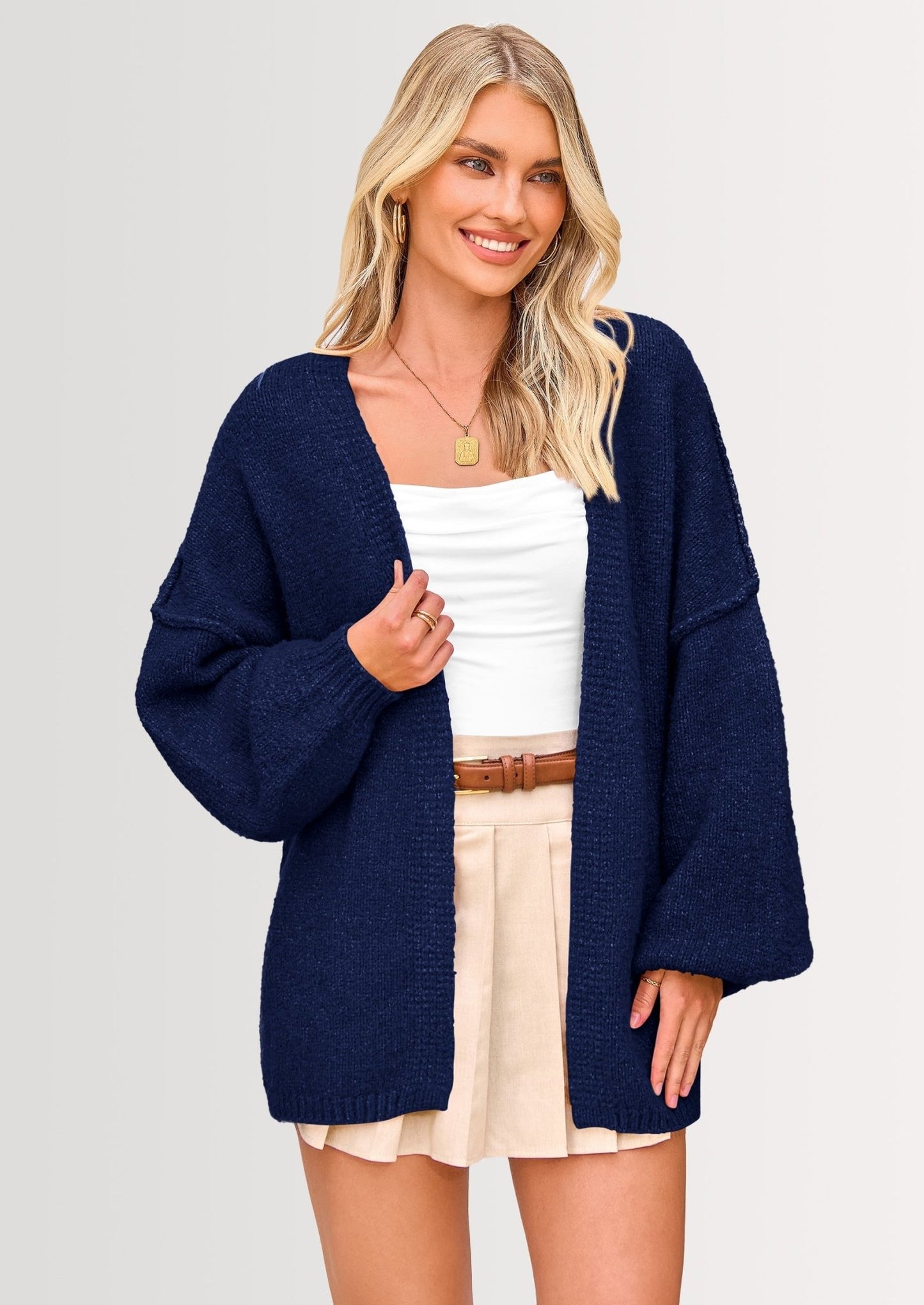 Aria | Oversized Knit Cardigan Sweater - Lora Toronto