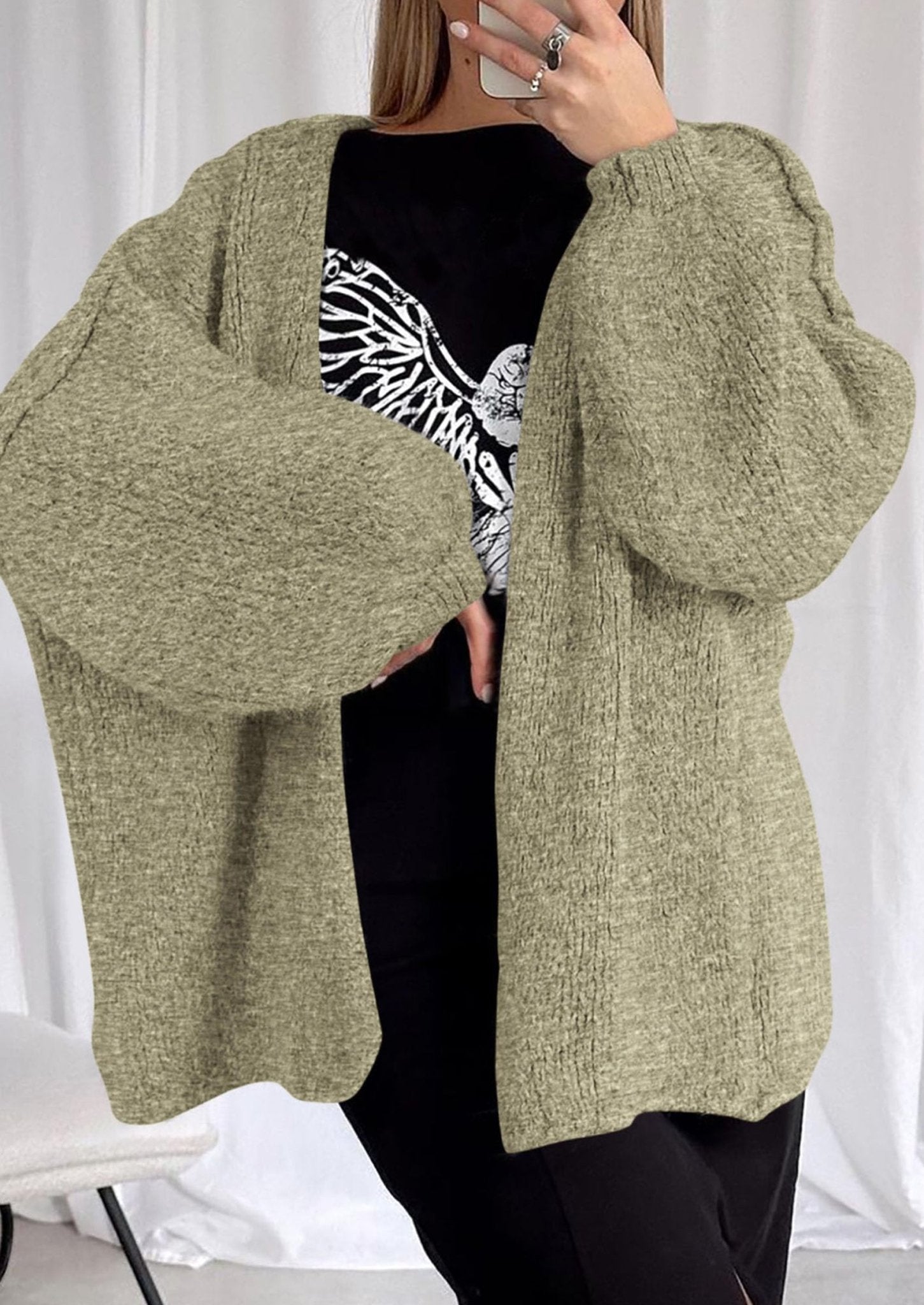 Aria | Oversized Knit Cardigan Sweater - Lora Toronto