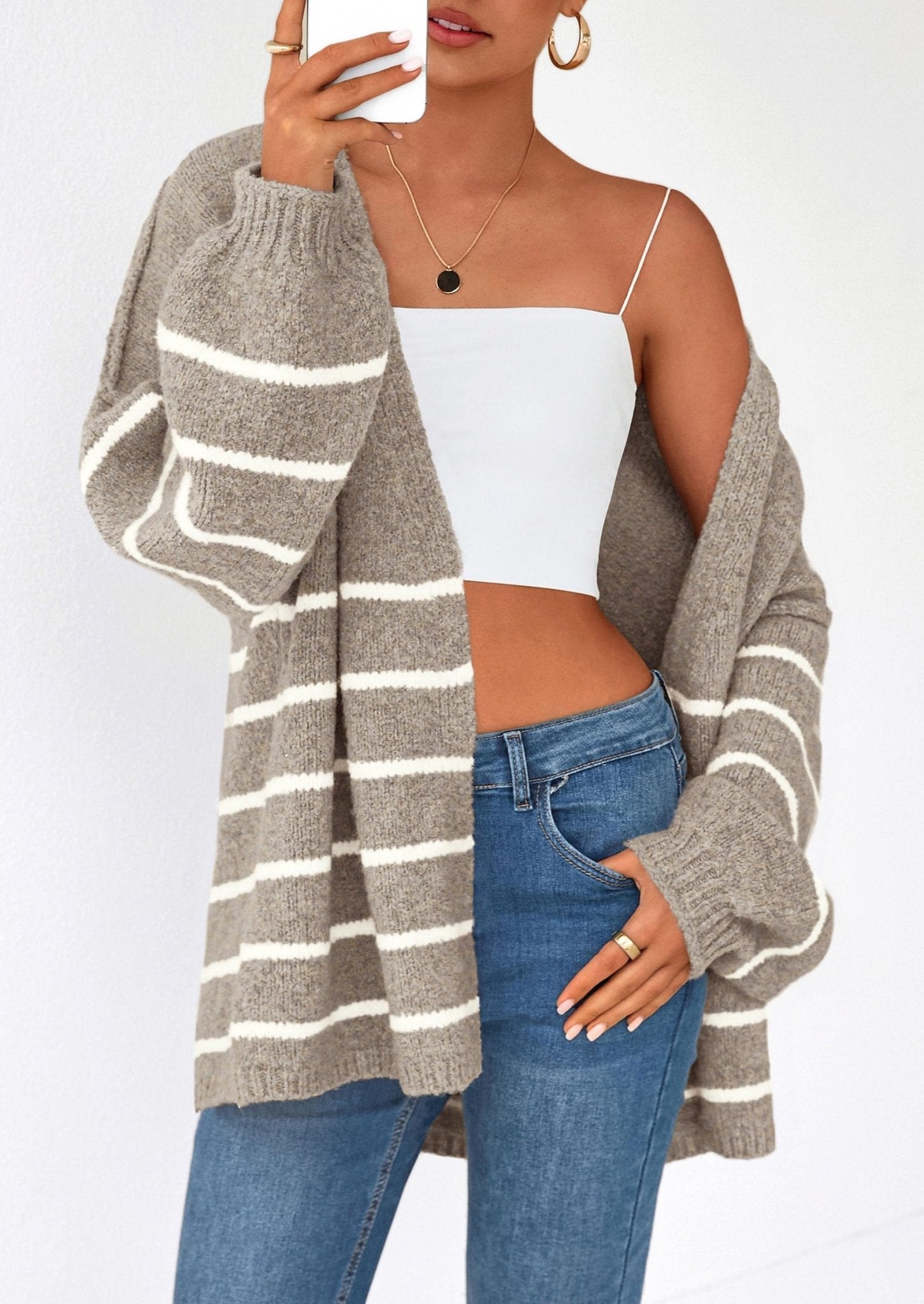Aria | Oversized Knit Cardigan Sweater - Lora Toronto
