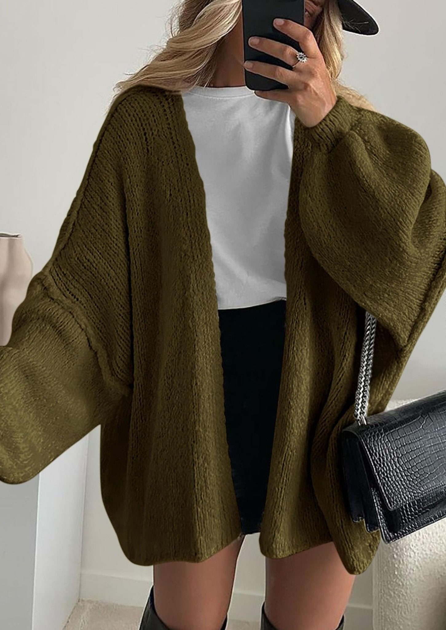 Aria | Oversized Knit Cardigan Sweater - Lora Toronto