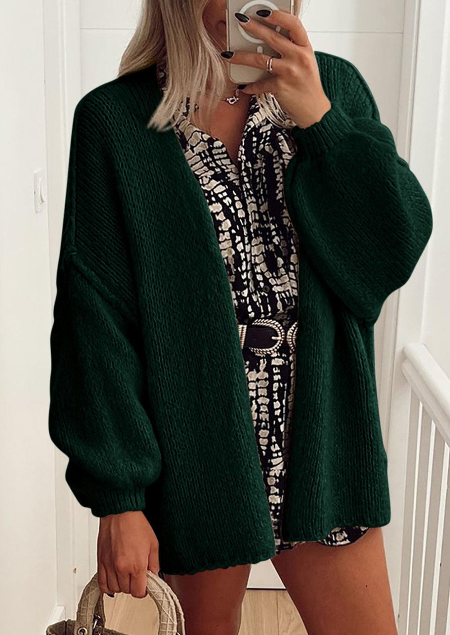 Aria | Oversized Knit Cardigan Sweater - Lora Toronto