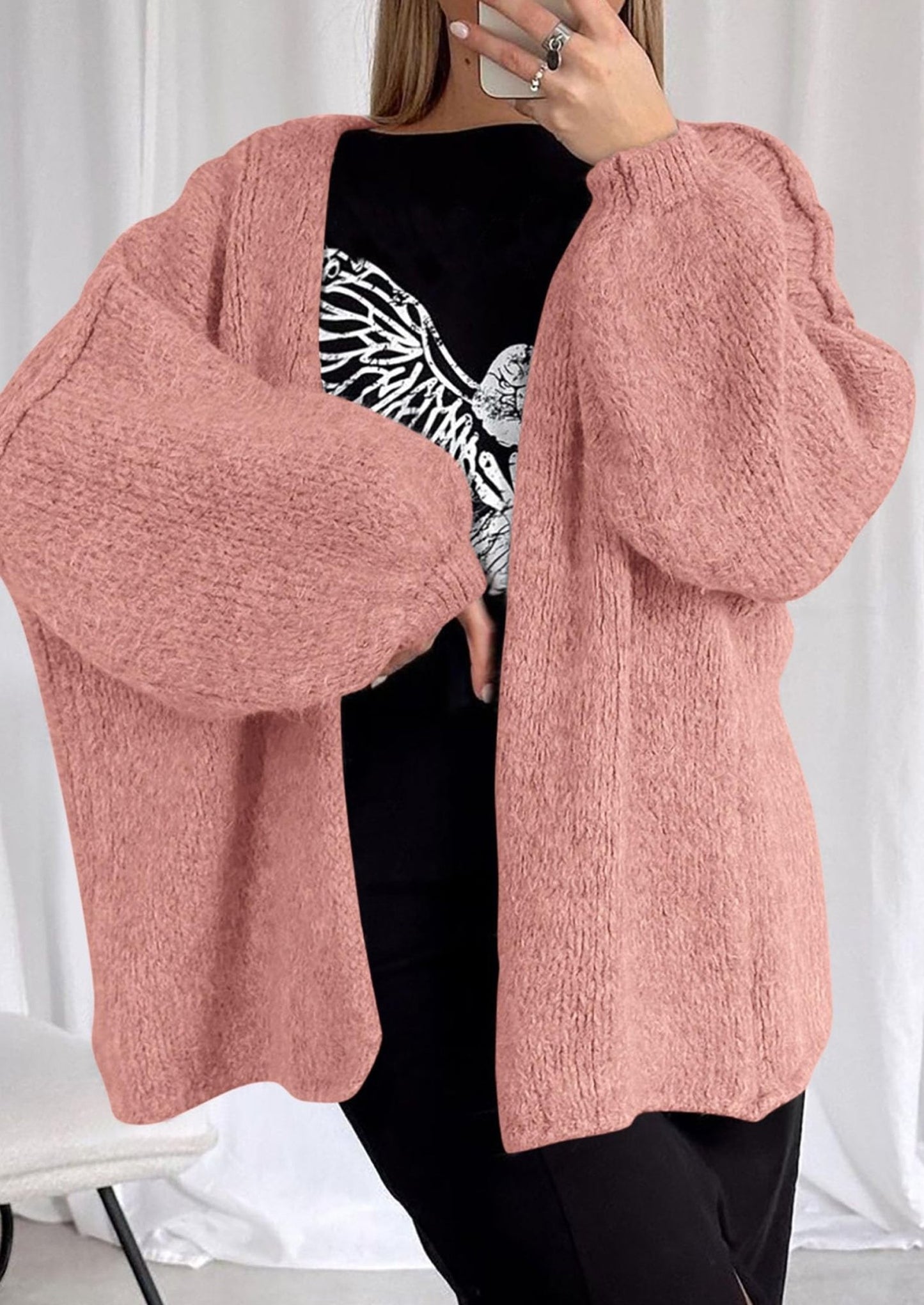 Aria | Oversized Knit Cardigan Sweater - Lora Toronto