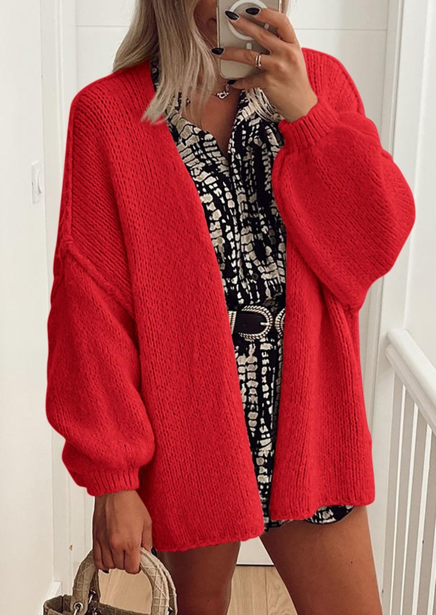 Aria | Oversized Knit Cardigan Sweater - Lora Toronto