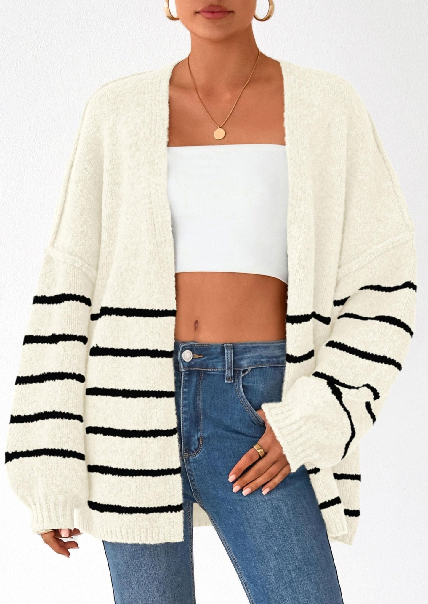 Aria | Oversized Knit Cardigan Sweater - Lora Toronto