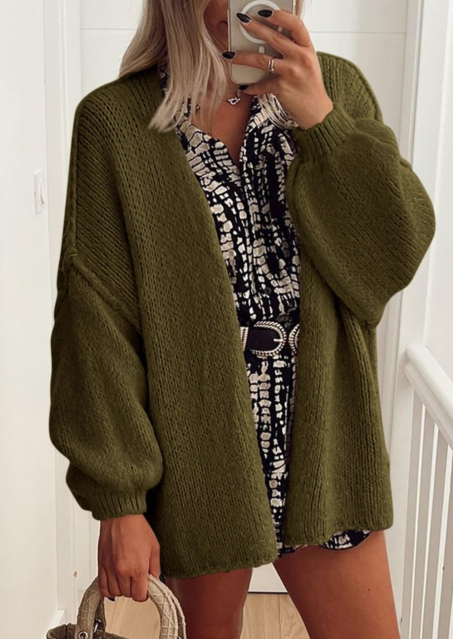 Aria | Oversized Knit Cardigan Sweater - Lora Toronto
