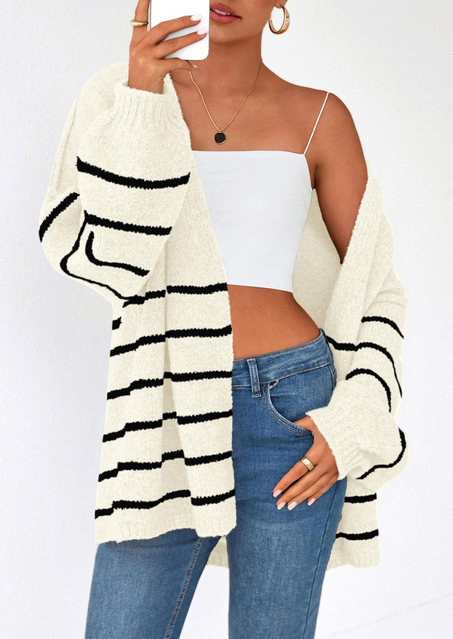 Aria | Oversized Knit Cardigan Sweater - Lora Toronto