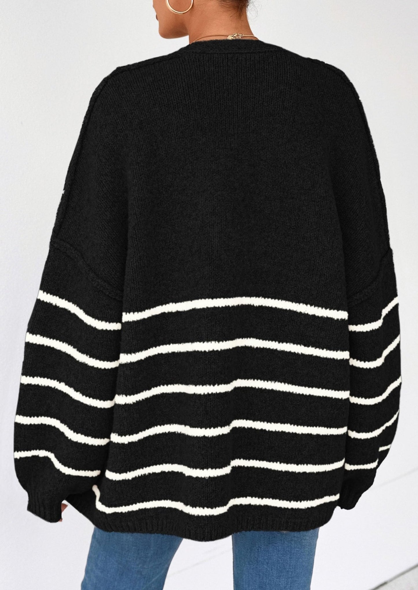 Aria | Oversized Knit Cardigan Sweater - Lora Toronto