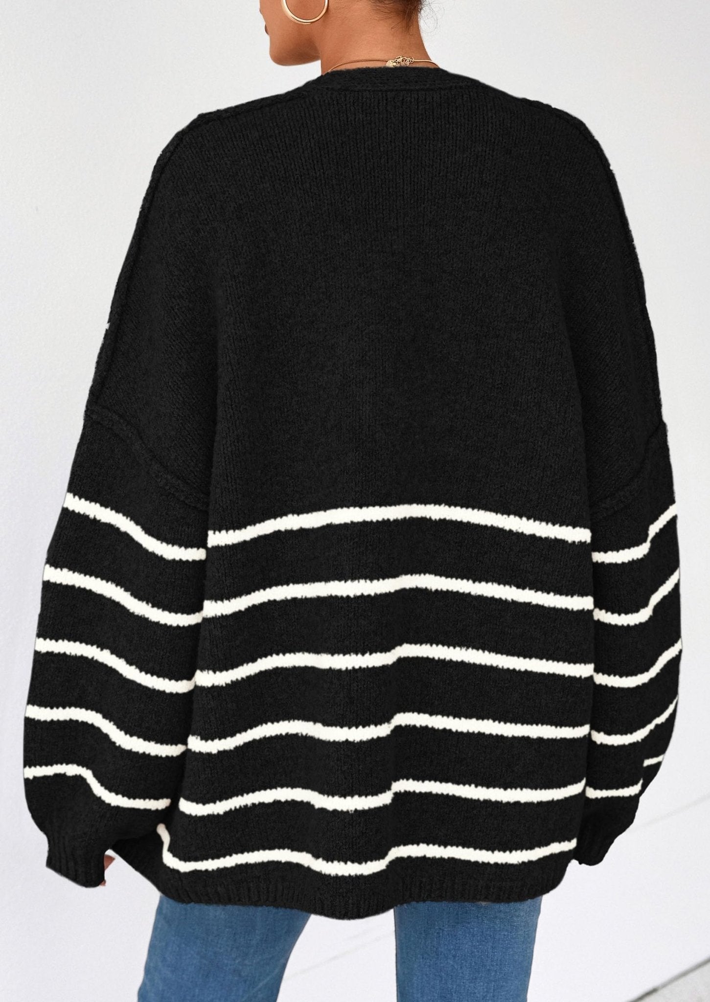 Aria | Oversized Knit Cardigan Sweater - Lora Toronto