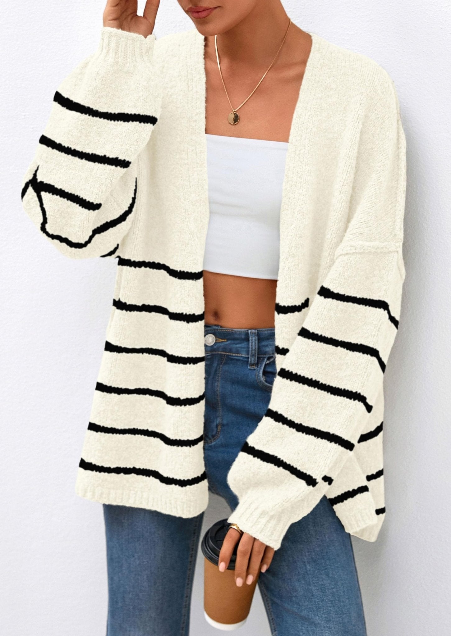 Aria | Oversized Knit Cardigan Sweater - Lora Toronto