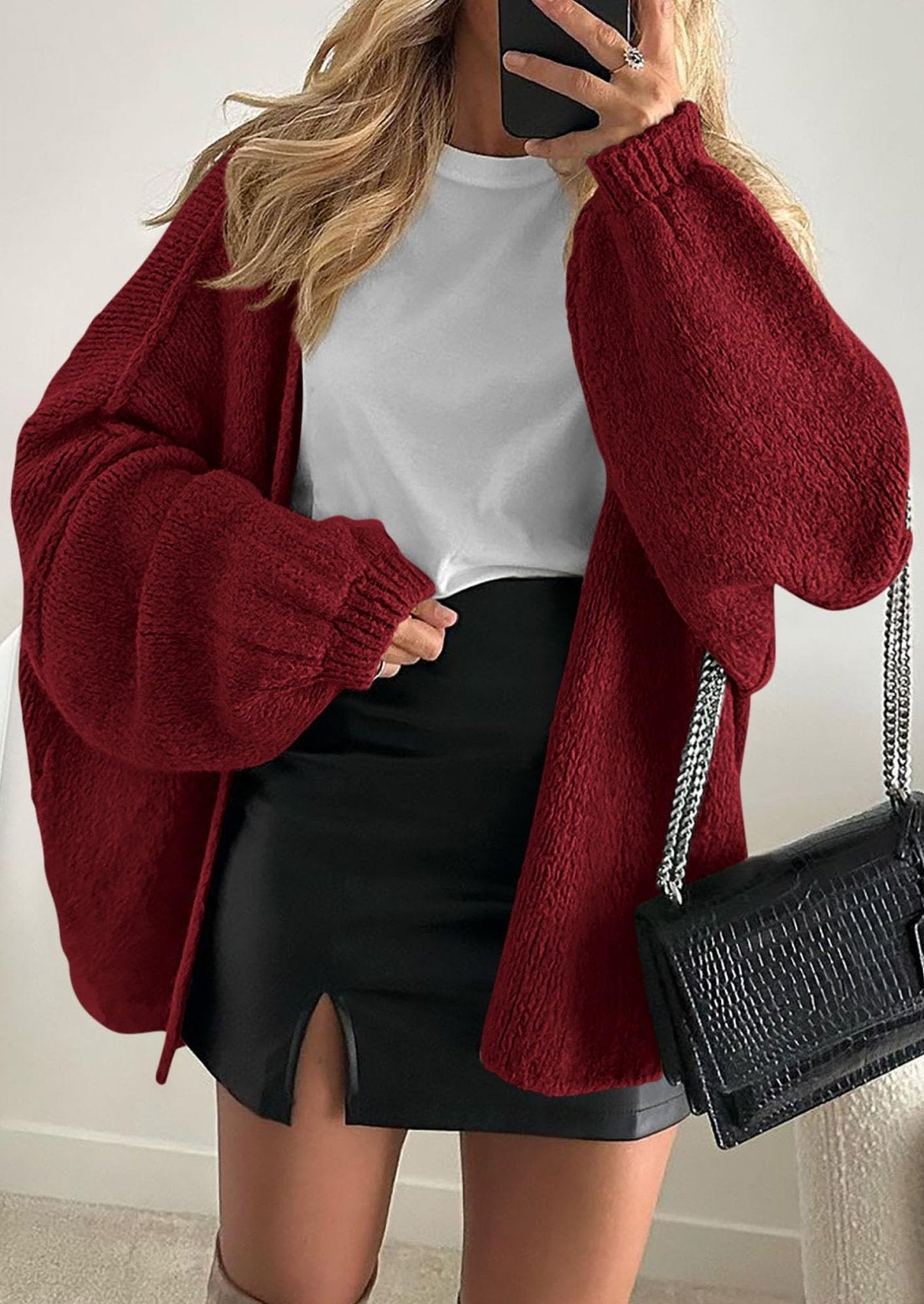 Aria | Oversized Knit Cardigan Sweater - Lora Toronto