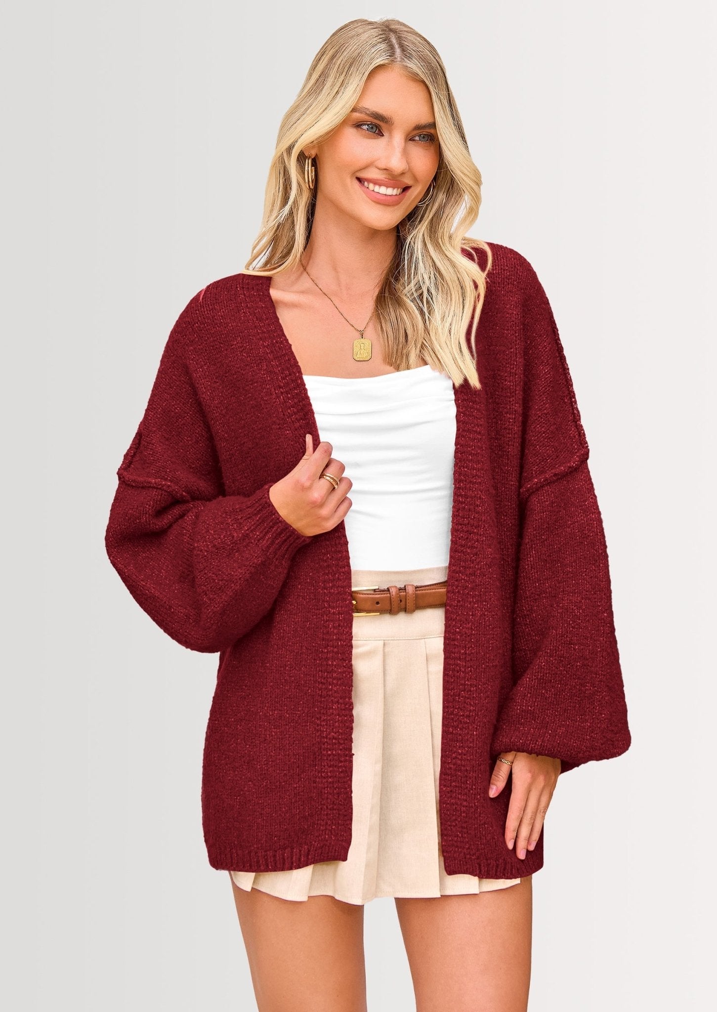 Aria | Oversized Knit Cardigan Sweater - Lora Toronto