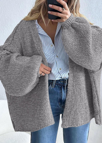 Aria | Oversized Knit Cardigan Sweater - Lora Toronto