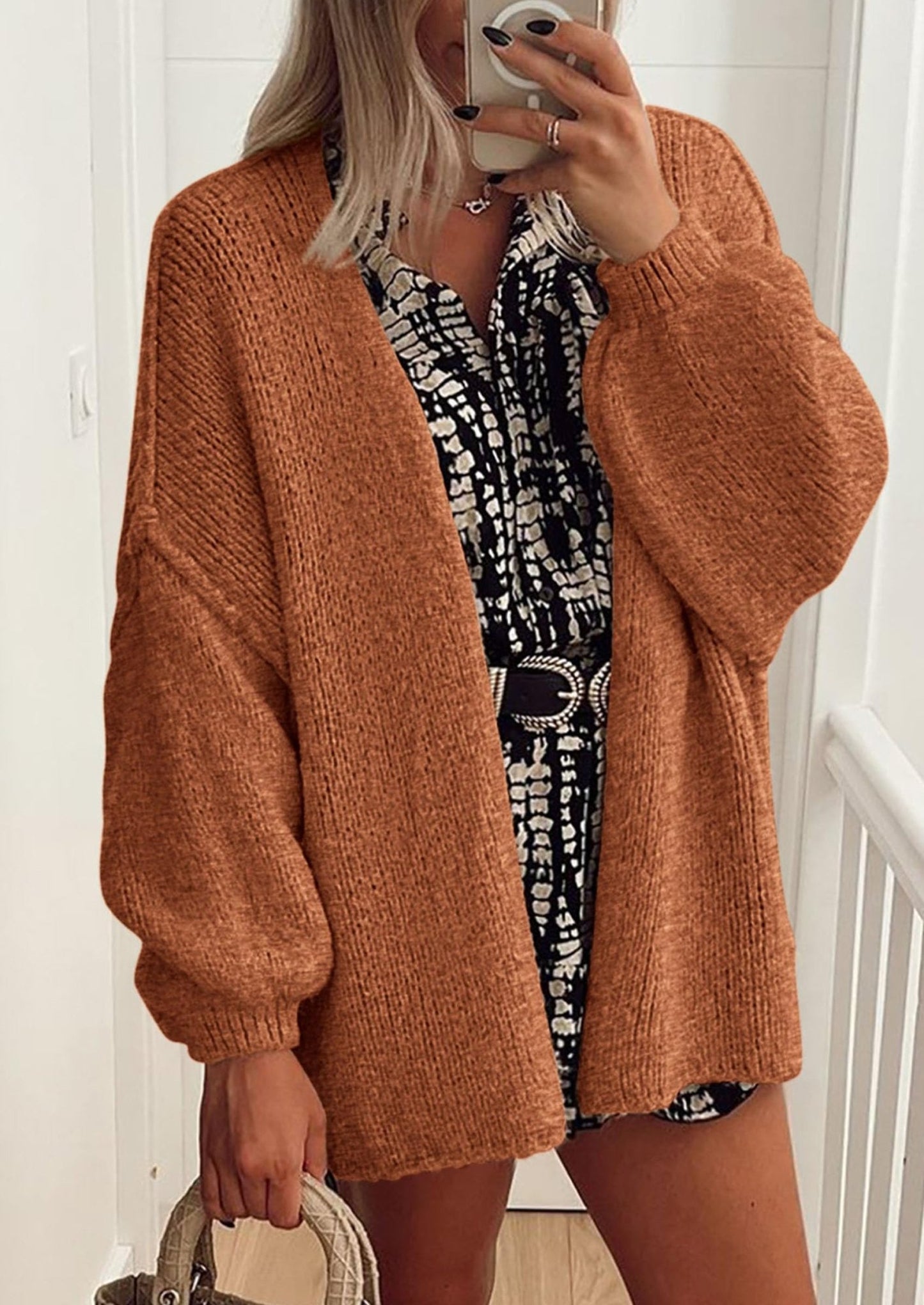 Aria | Oversized Knit Cardigan Sweater - Lora Toronto