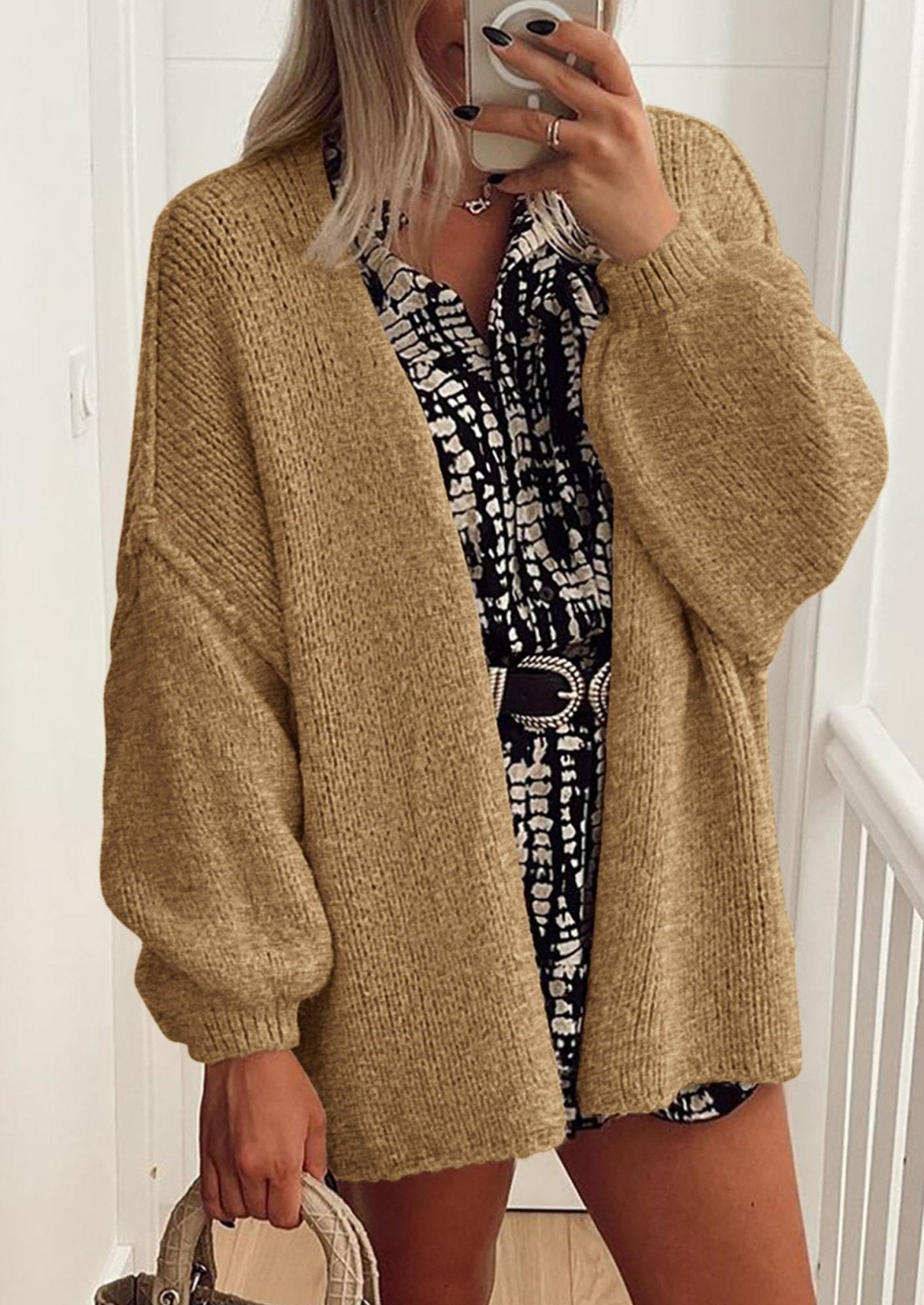 Aria | Oversized Knit Cardigan Sweater - Lora Toronto