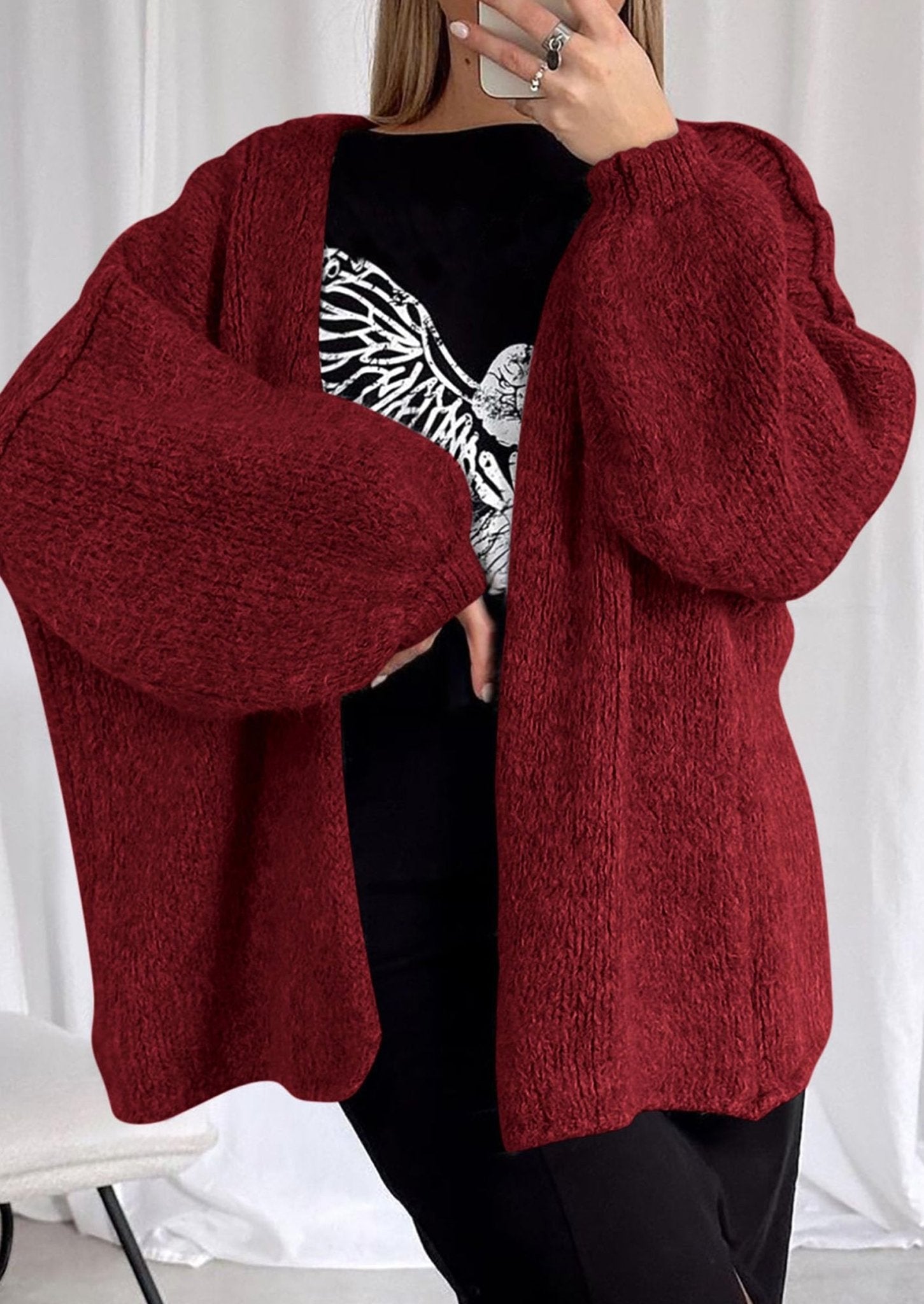 Aria | Oversized Knit Cardigan Sweater - Lora Toronto