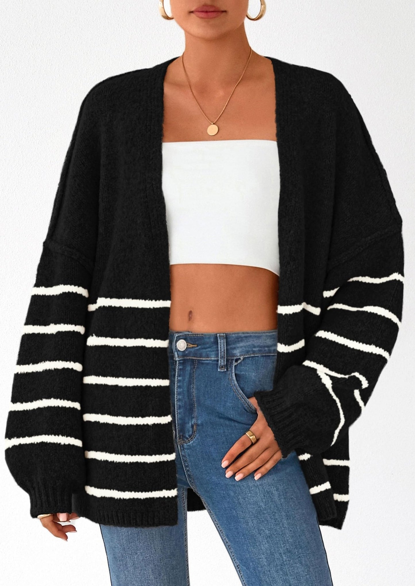 Aria | Oversized Knit Cardigan Sweater - Lora Toronto