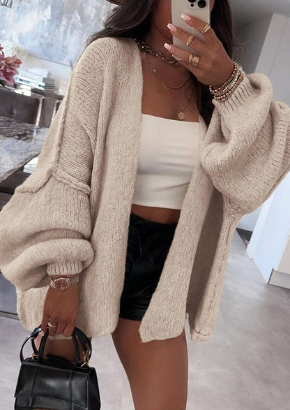 Aria | Oversized Knit Cardigan Sweater - Lora Toronto