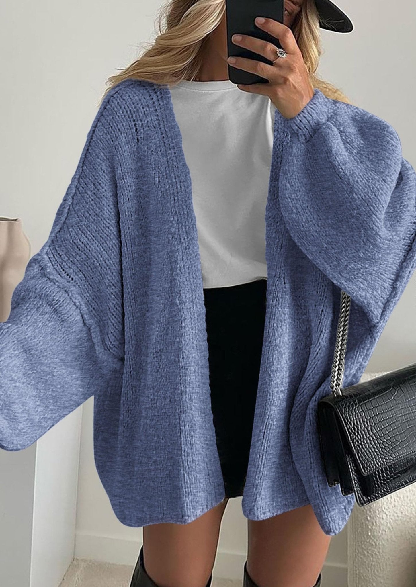 Aria | Oversized Knit Cardigan Sweater - Lora Toronto