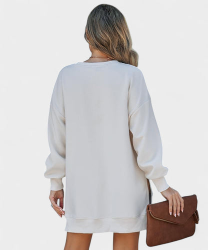 Aria | Oversized Zip - Slit Sweatshirt - Lora Toronto