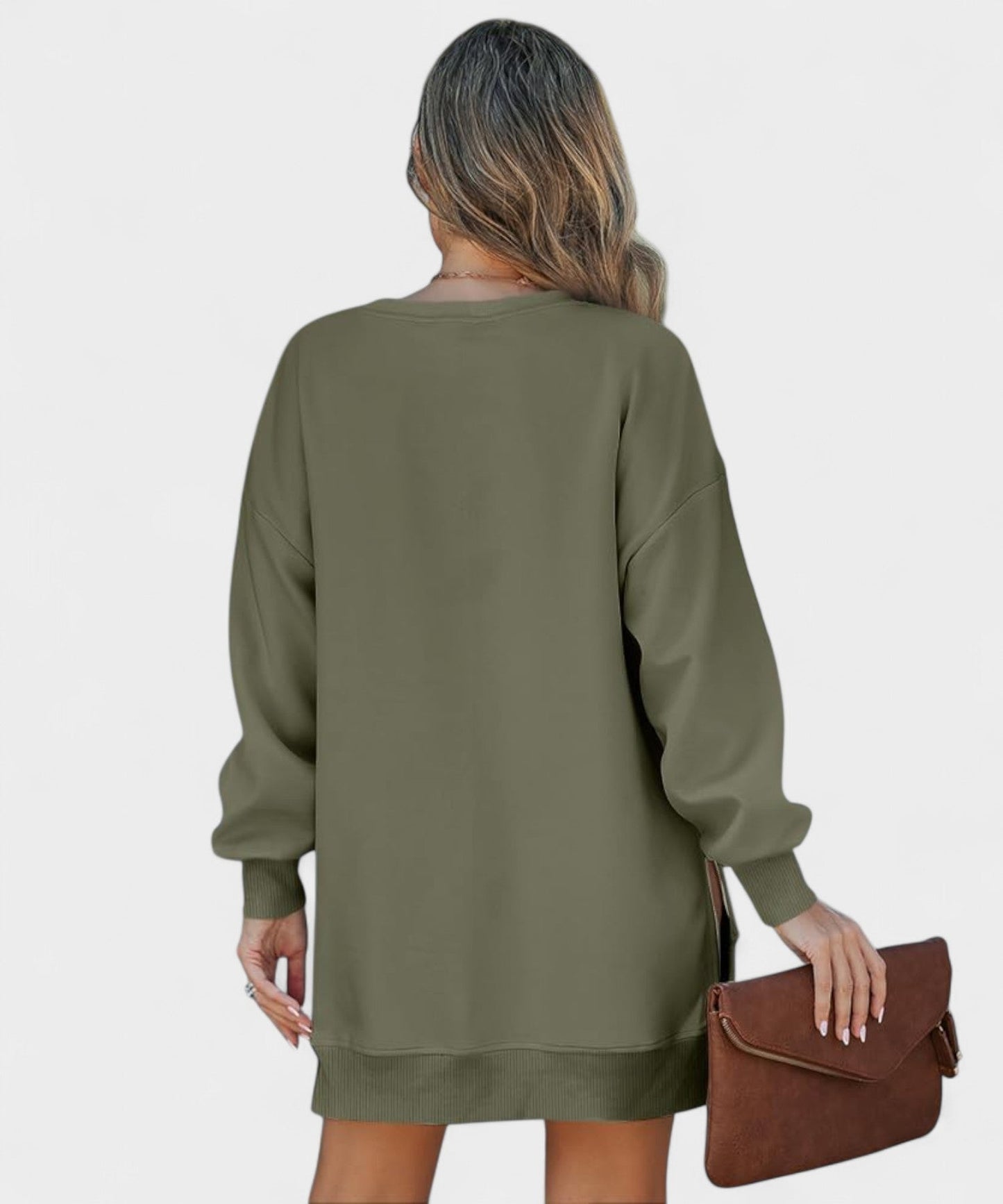 Aria | Oversized Zip - Slit Sweatshirt - Lora Toronto