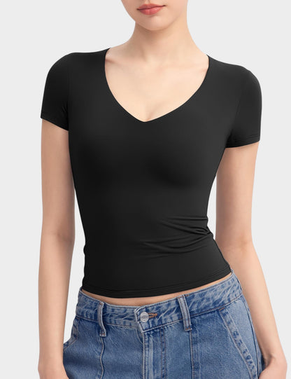 Aria | Second - Skin V - Neck Top - Lora Toronto