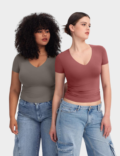 Aria | Second - Skin V - Neck Top - Lora Toronto