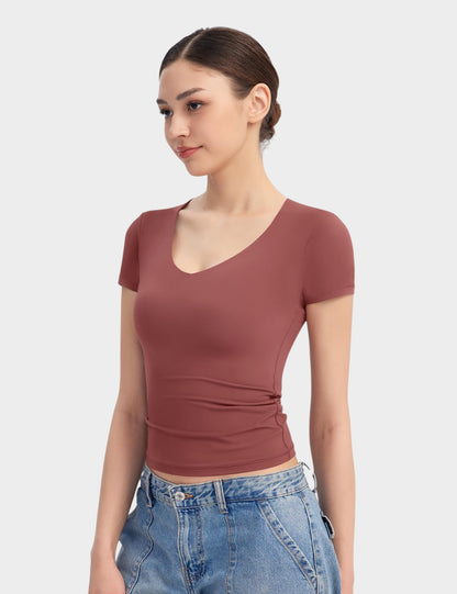 Aria | Second - Skin V - Neck Top - Lora Toronto