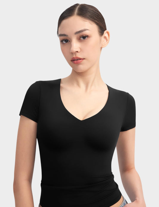 Aria | Second - Skin V - Neck Top - Lora Toronto