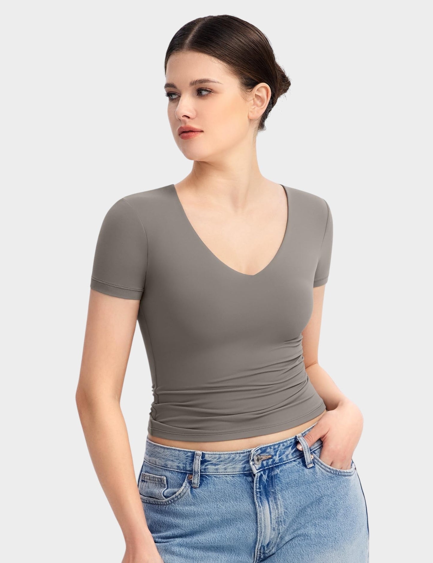 Aria | Second - Skin V - Neck Top - Lora Toronto