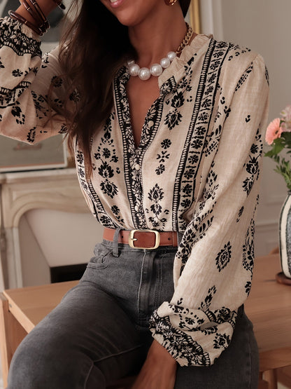 Chic Lantern Sleeve Blouse Top - Lora Toronto
