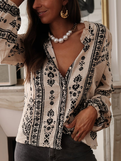 Chic Lantern Sleeve Blouse Top - Lora Toronto