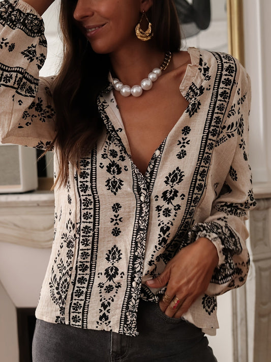 Chic Lantern Sleeve Blouse Top - Lora Toronto