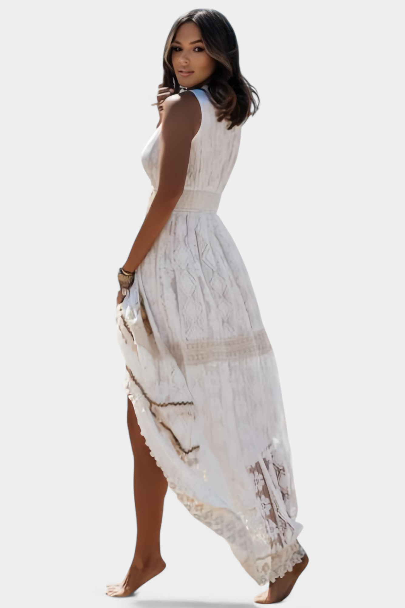 Melina Boho Lace Maxi Dress