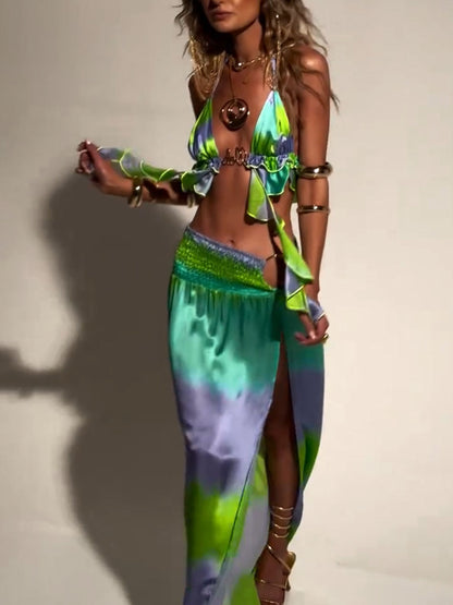 Luna Tie-Dye Ruffle Skirt Set