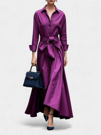 Elena | Cotton Twill Shirt Dress - Lora Toronto