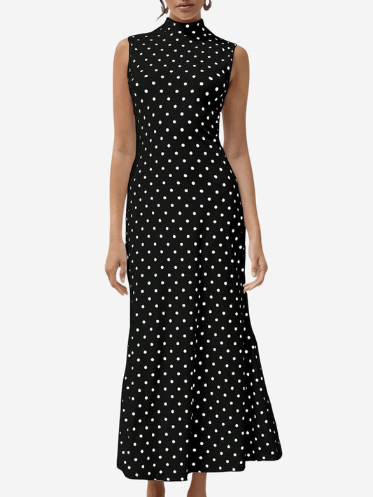 Elena | Vintage Polka Dot Maxi Dress - Lora Toronto