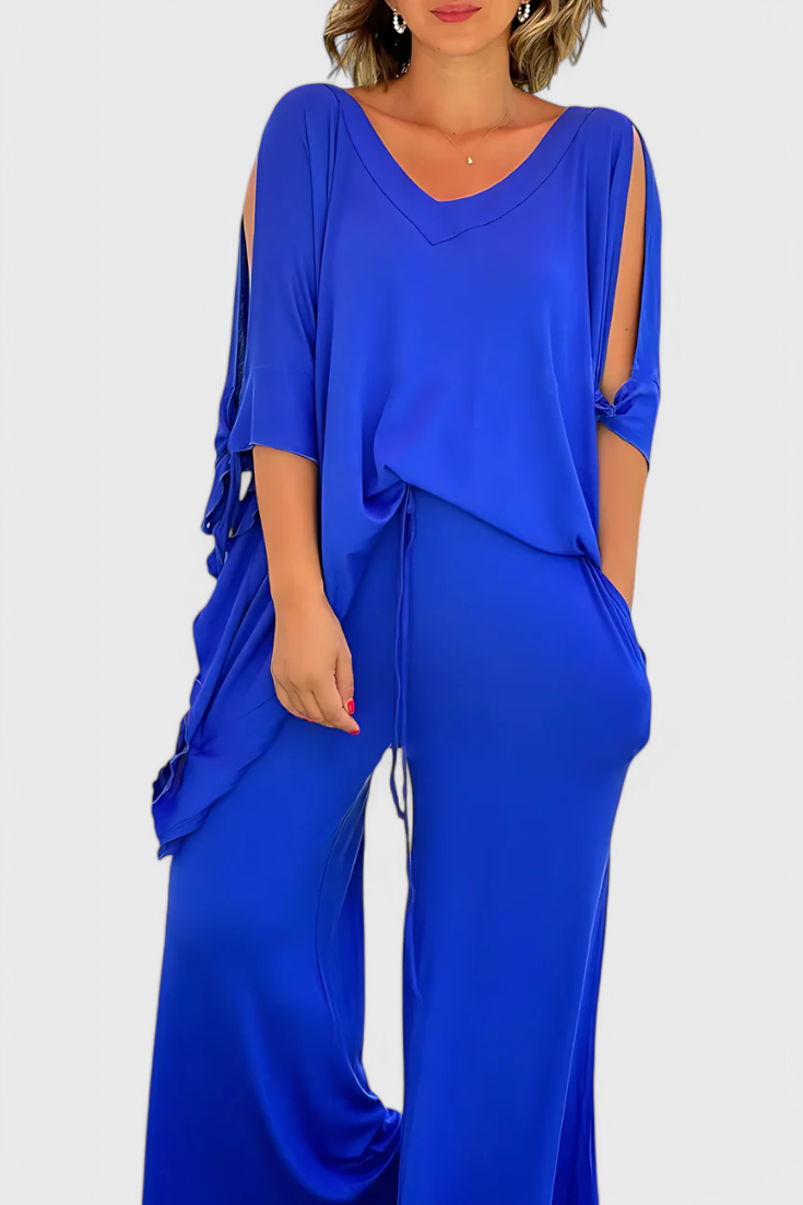 Cecilia Two-Piece Set with Off-Shoulder Detail