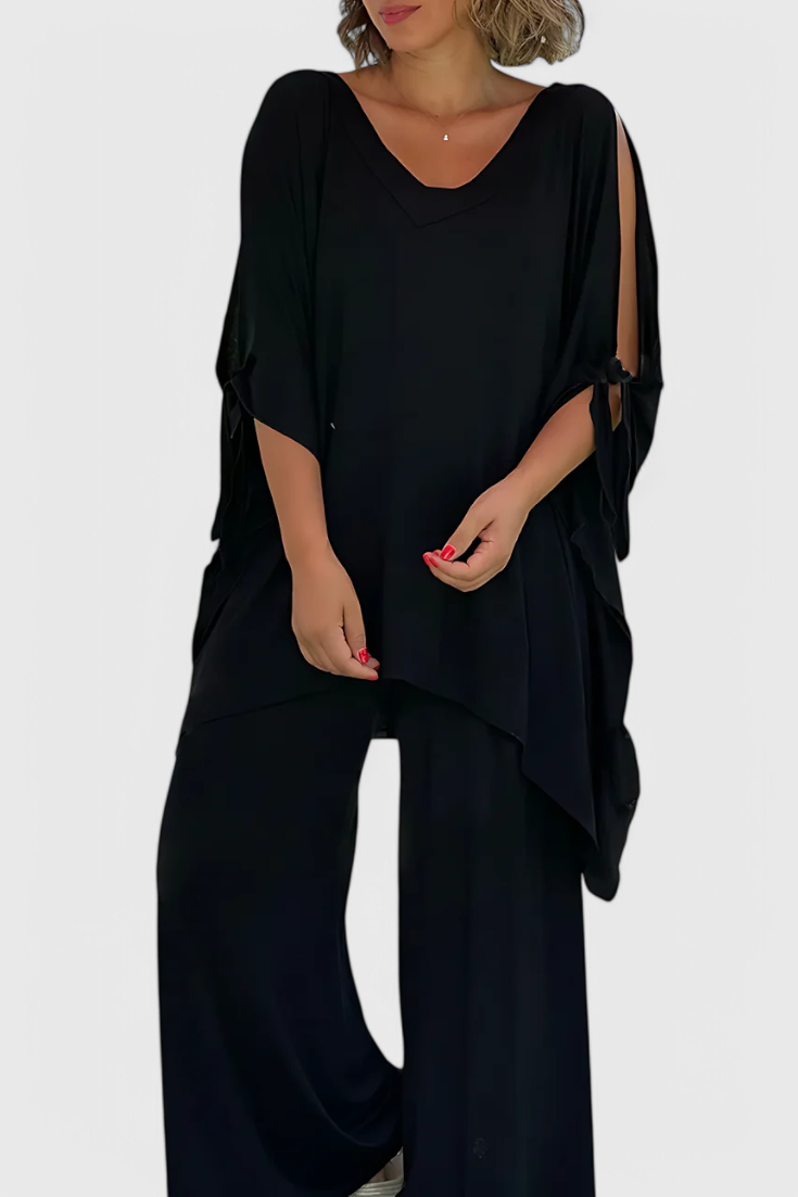 Cecilia Two-Piece Set with Off-Shoulder Detail