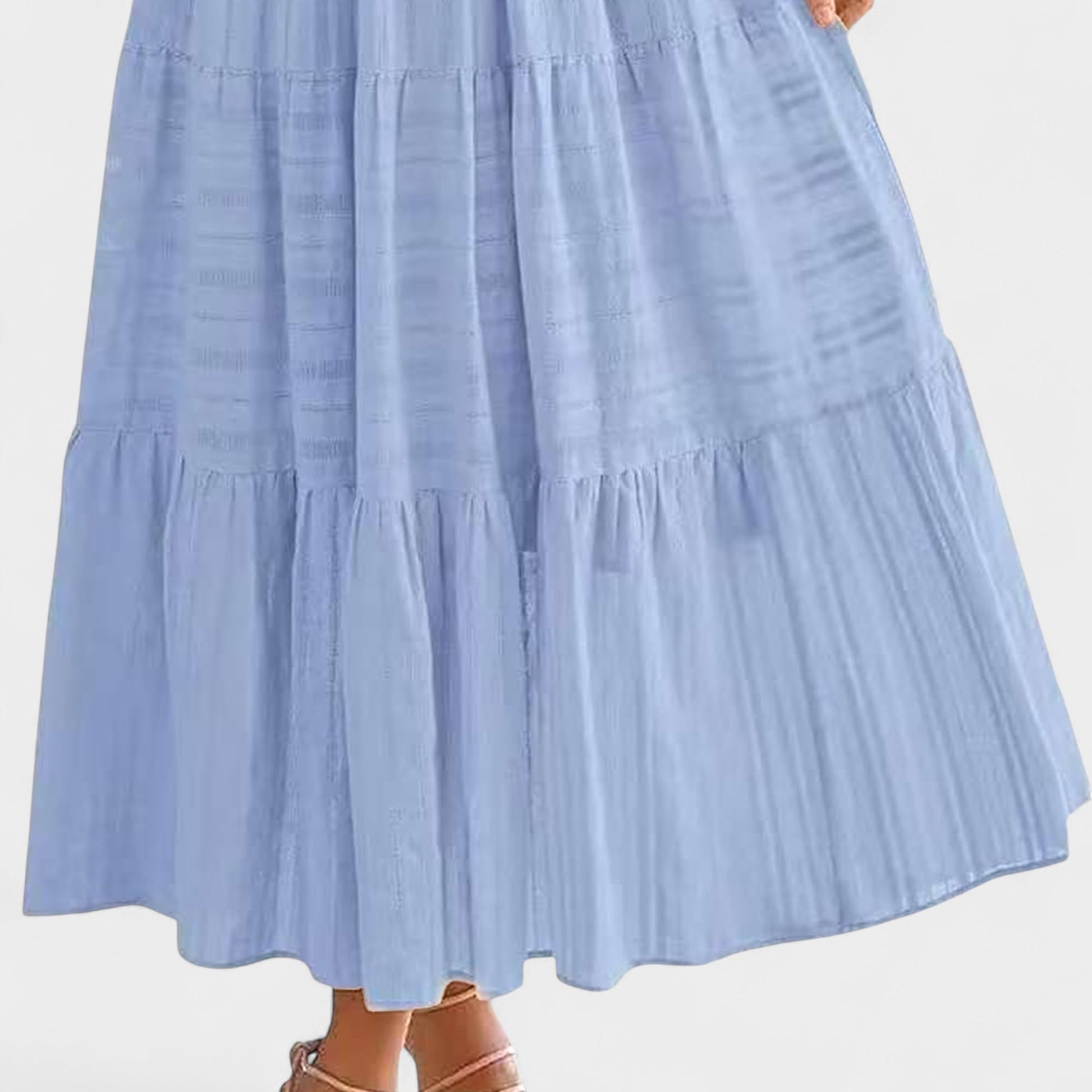 Isla | Tiered V - Neck Maxi Dress - Lora Toronto