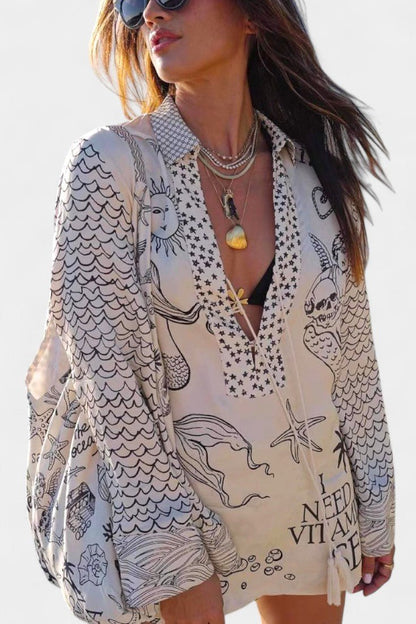 Jayla Printed Shirt and Shorts Set - Lora Toronto